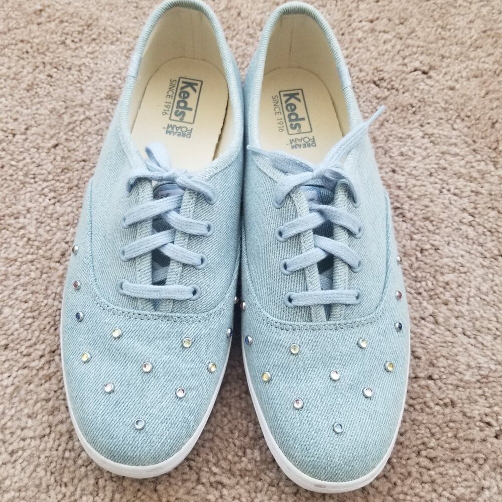 Keds Champion Lace-up Sneakers Denim Studded multicolor gems studded